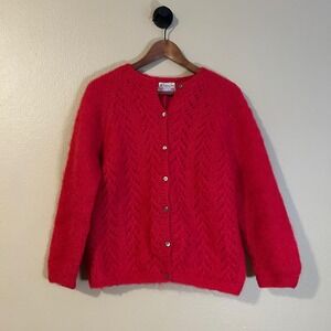 Vintage Barbie Pink Wool Mohair Lined Sweater Mclnerney LTD Oversized Cottage